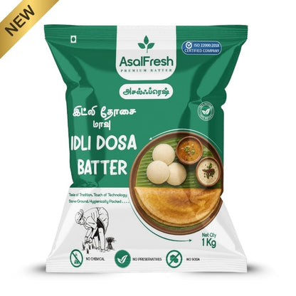 Asal Fresh Idli Dosa Batter packaging on a white background